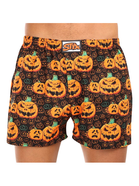 Styx Pánské trenky Styx art klasická guma nadrozměr Halloween dýně