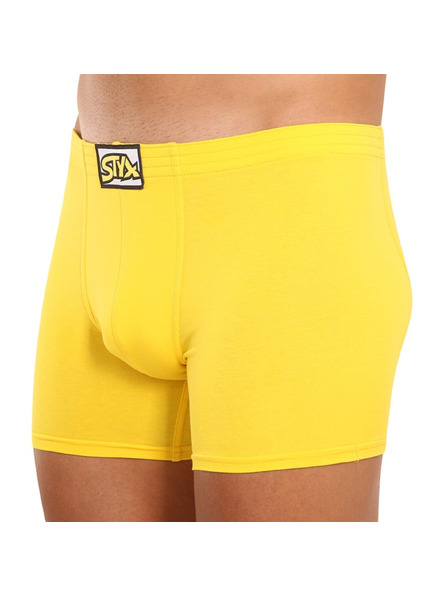 Styx Pánské boxerky Styx long klasická guma žluté