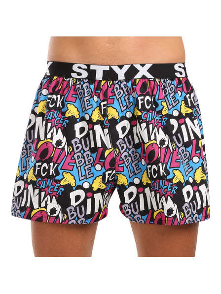 Styx Pánské trenky Styx art sportovní guma Pink Bubble