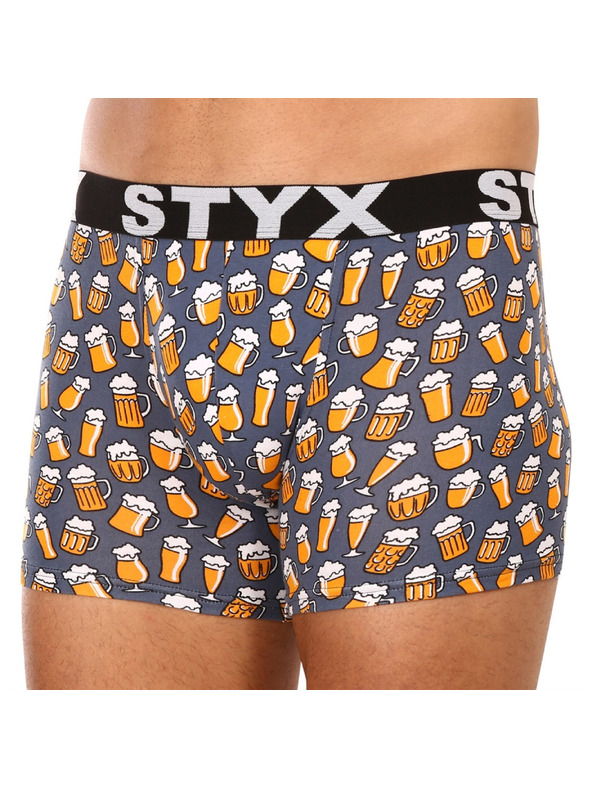 Styx Sada tří - pánské boxerky Styx long art sportovní guma vícebarevné