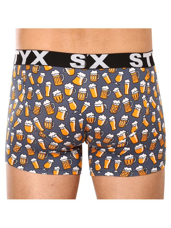 Styx Sada tří - pánské boxerky Styx long art sportovní guma vícebarevné