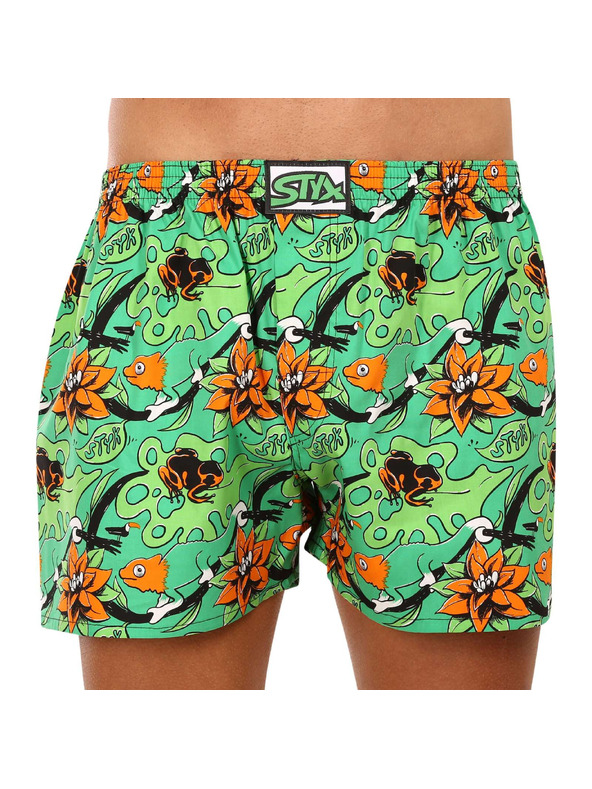 Styx Sada pěti - pánské trenky Styx art klasická guma vícebarevné