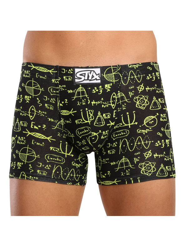 Styx Sada tří - pánské boxerky Styx long art klasická guma vícebarevné