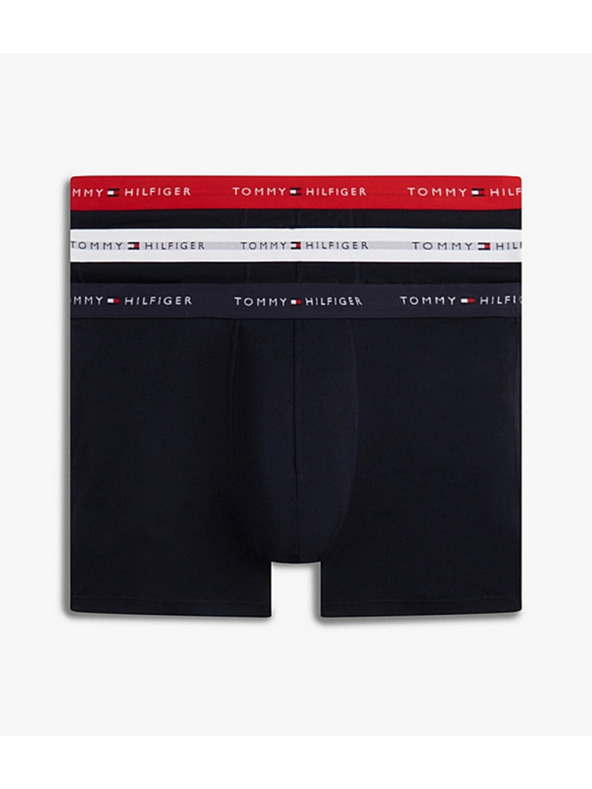 Tommy Hilfiger Sada tří - pánské boxerky Tommy Hilfiger černé nadrozměr