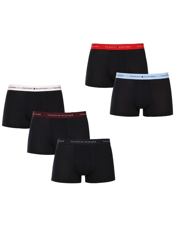 Tommy Hilfiger Sada pěti - pánské boxerky Tommy Hilfiger černé