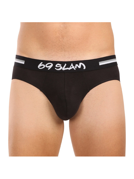 69slam Pánské slipy 69SLAM Hanry plain bamboo hip černé