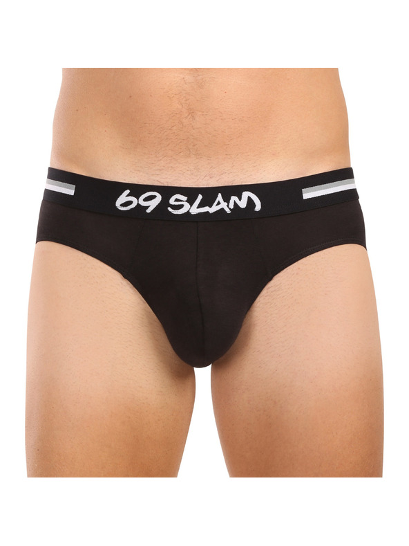 69slam Pánské slipy 69SLAM Hanry plain bamboo hip černé