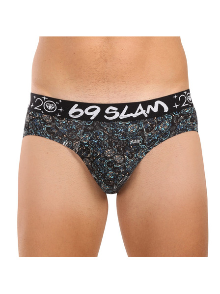 69slam Pánské slipy 69SLAM Andreas hip bamboo SKULLER