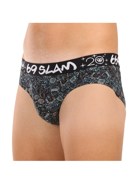 69slam Pánské slipy 69SLAM Andreas hip bamboo SKULLER