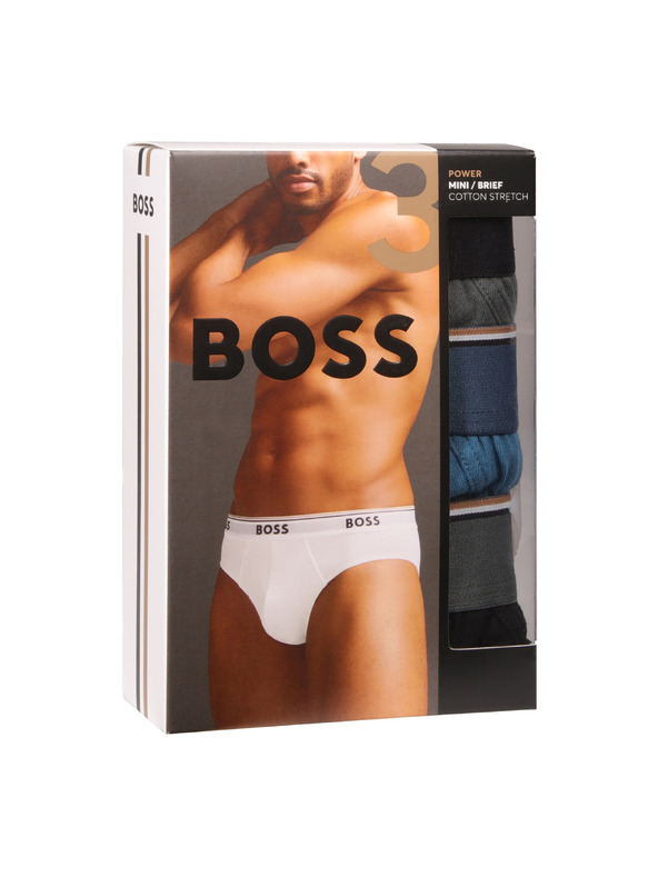 BOSS Sada tří - pánské slipy BOSS vícebarevné
