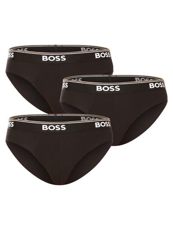 BOSS Sada tří - pánské slipy BOSS černé