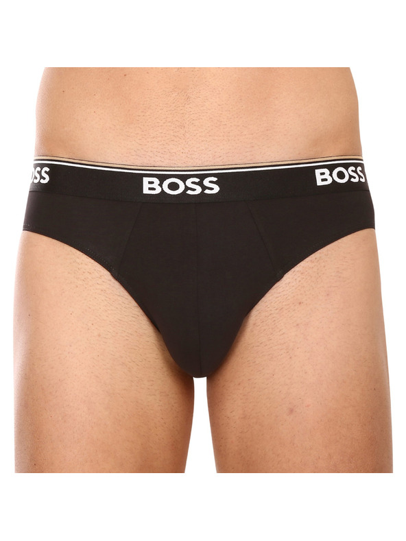 BOSS Sada tří - pánské slipy BOSS černé