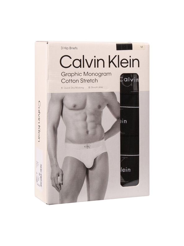 Calvin Klein Sada tří - pánské slipy Calvin Klein černé