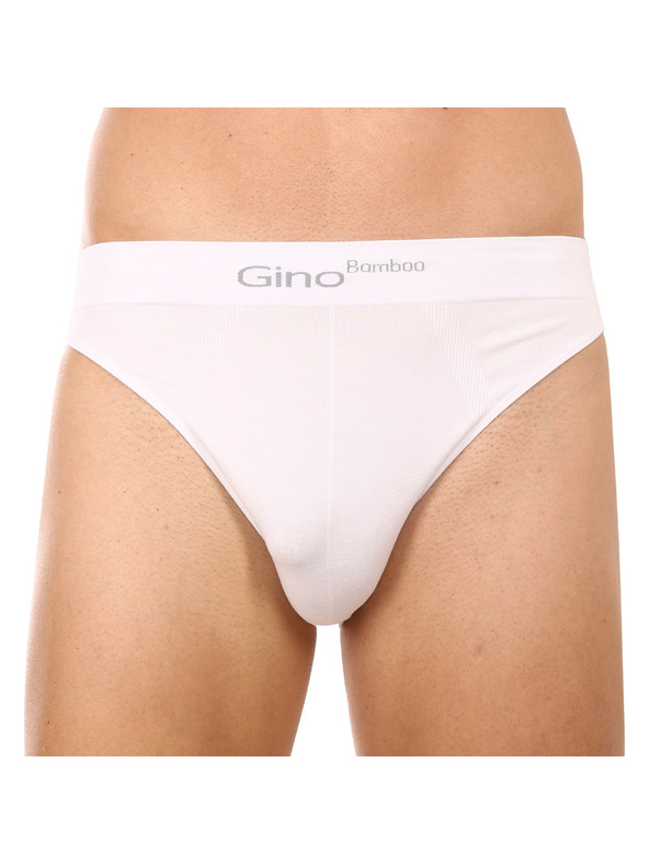 gino Pánské slipy Gino bambusové bílé