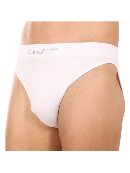 gino Pánské slipy Gino bambusové bílé