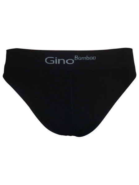 gino Pánské bezešvé slipy Gino bamboo black
