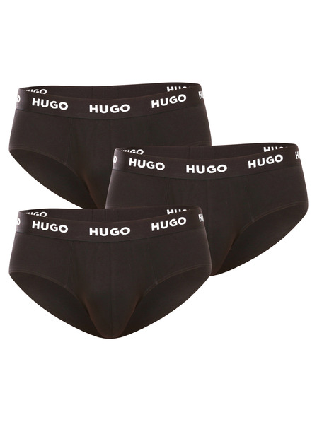 HUGO Sada tří - pánské slipy HUGO černé
