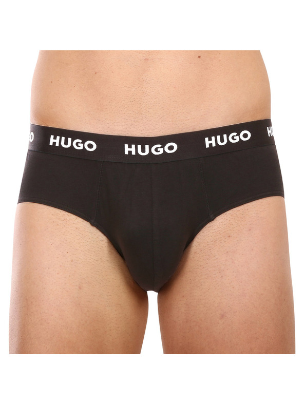 HUGO Sada tří - pánské slipy HUGO černé