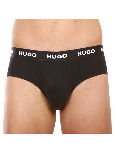 HUGO Sada tří - pánské slipy HUGO černé