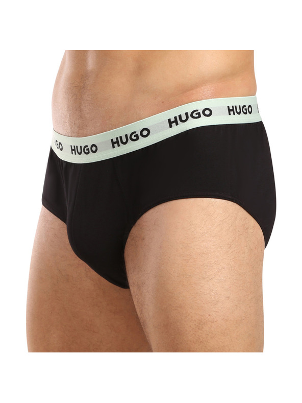 HUGO Sada tří - pánské slipy HUGO černé