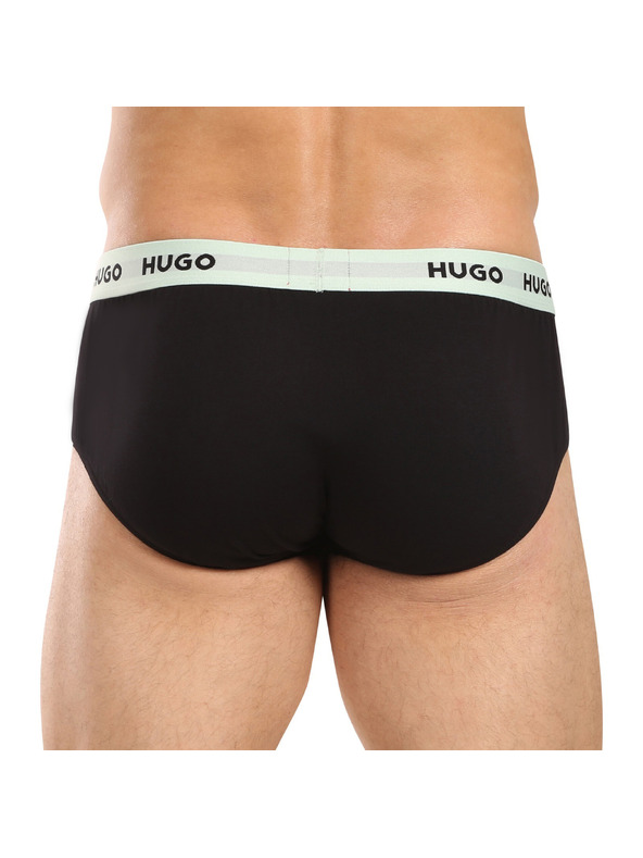 HUGO Sada tří - pánské slipy HUGO černé
