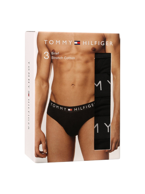 Tommy Hilfiger Sada tří - pánské slipy Tommy Hilfiger černé