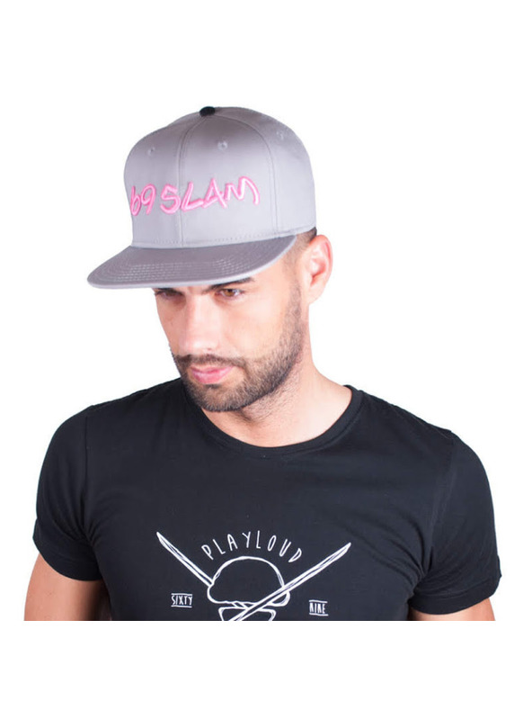 69slam Kšiltovka 69SLAM logo - JP šedá