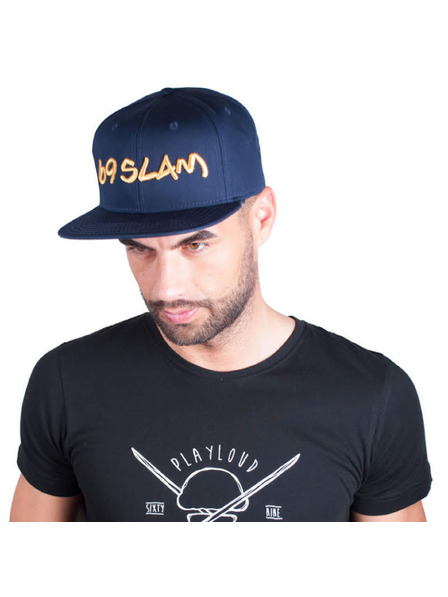 69slam Kšiltovka 69SLAM logo - JP tmavě modrá se zlatým nápisem