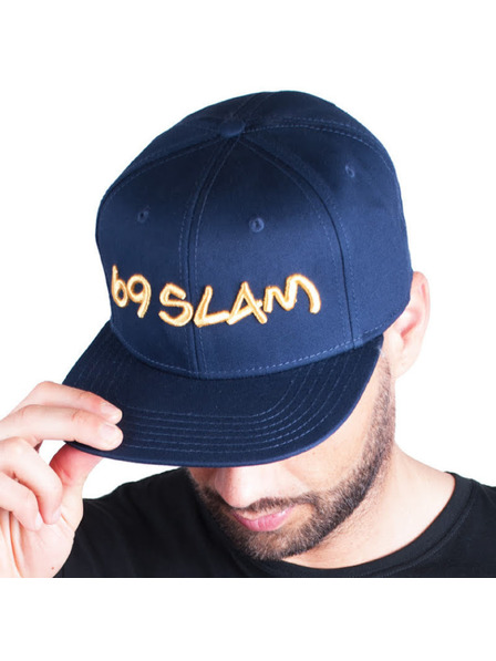 69slam Kšiltovka 69SLAM logo - JP tmavě modrá se zlatým nápisem