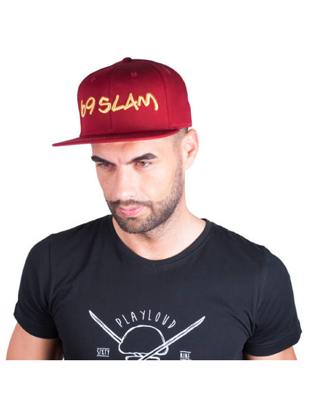 69slam Kšiltovka 69SLAM logo - JP bordó