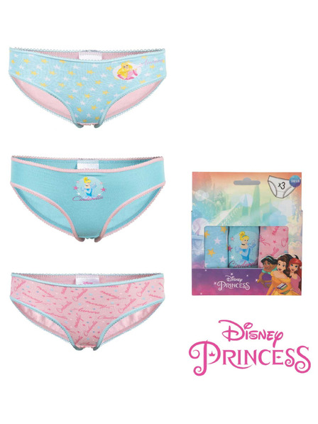 Trenýrkárna Sada tří - dívčí kalhotky Disney Princess vícebarevné
