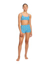 Modibodi Dívčí plavky Modibodi crop top Splice Wavy Blue horní díl