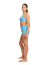 Modibodi Dívčí plavky Modibodi crop top Splice Wavy Blue horní díl