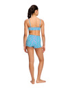 Modibodi Dívčí plavky Modibodi crop top Splice Wavy Blue horní díl