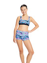 Modibodi Dívčí plavky Modibodi Performance Reversible Crop Top Marble Blue horní díl