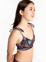 Modibodi Dívčí plavky Modibodi crop top Jungle palm black horní díl