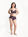 Modibodi Dívčí plavky Modibodi crop top Jungle palm black horní díl