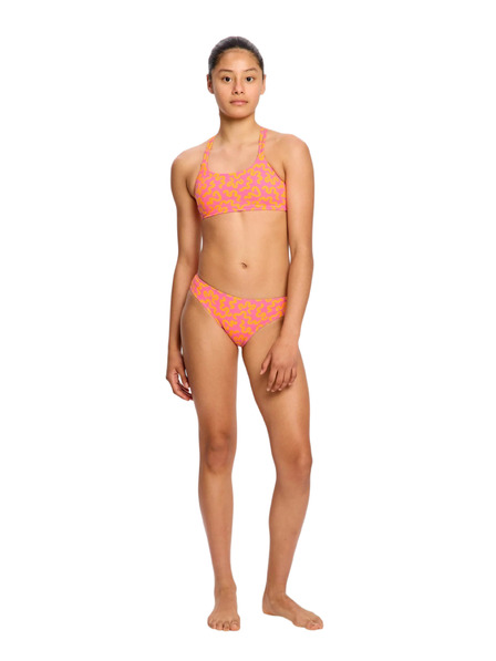 Modibodi Dívčí menstruační plavky Modibodi Bikini Brief Light Wavy Pink spodní díl