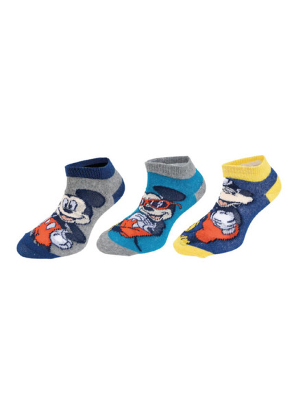 Trenýrkárna Sada tří - dětské ponožky Mickey vícebarevné (38131/blue)