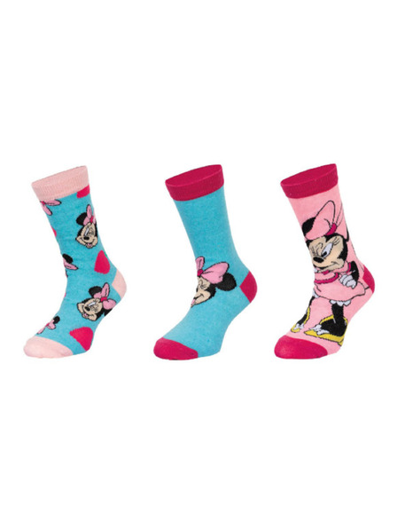 Trenýrkárna Sada tří - dětské ponožky Minnie vícebarevné (39717/blue)