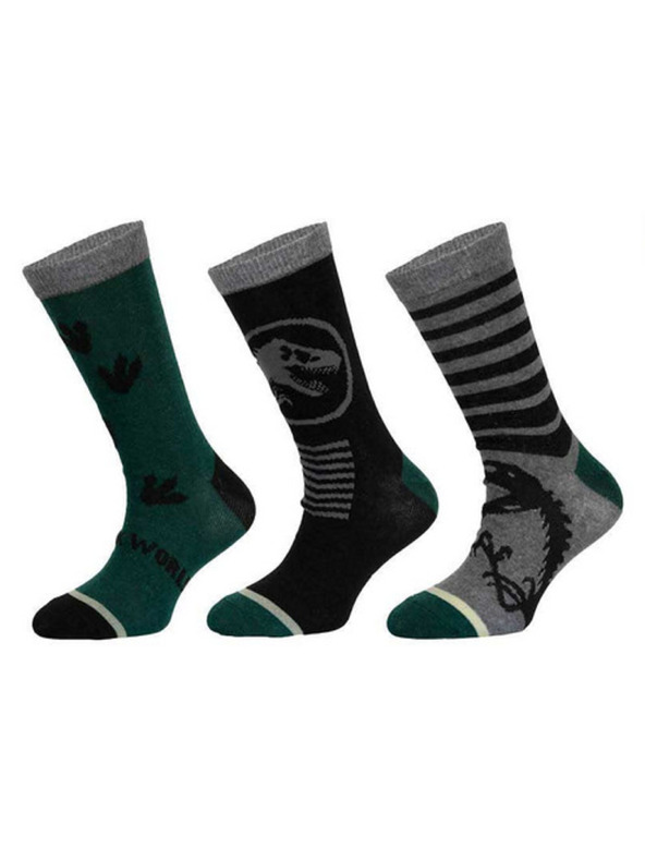 Trenýrkárna Sada tří - dětské ponožky Jurassic World vícebarevné (39267/green)