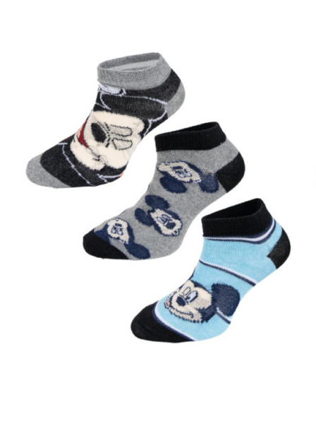 Trenýrkárna Sada tří - dětské ponožky Mickey vícebarevné (38131/grey)