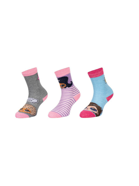Trenýrkárna Sada tří - dětské ponožky LOL vícebarevné (38766/grey)