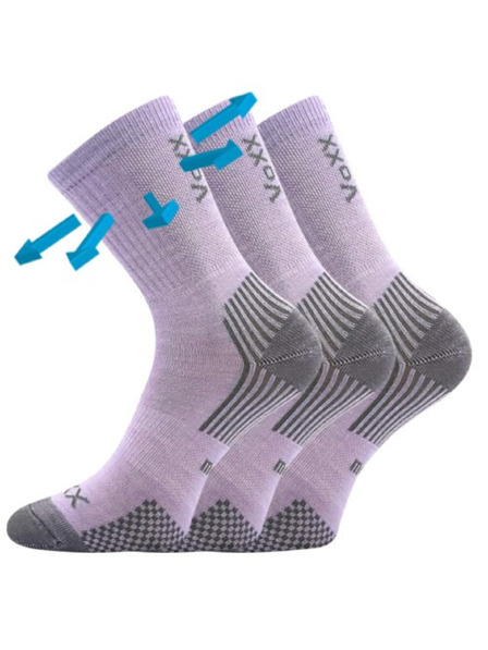 VoXX Sada tří - dětské ponožky Voxx merino fialové