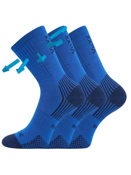 VoXX Sada tří - dětské ponožky Voxx merino modré