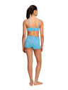 Modibodi Dívčí menstruační plavky Modibodi Performance Hi Waist Short Super Wavy Blue spodní díl