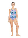 Modibodi Dívčí menstruační plavky Modibodi Performance Racerback One Piece Super Marble Blue jednodílné