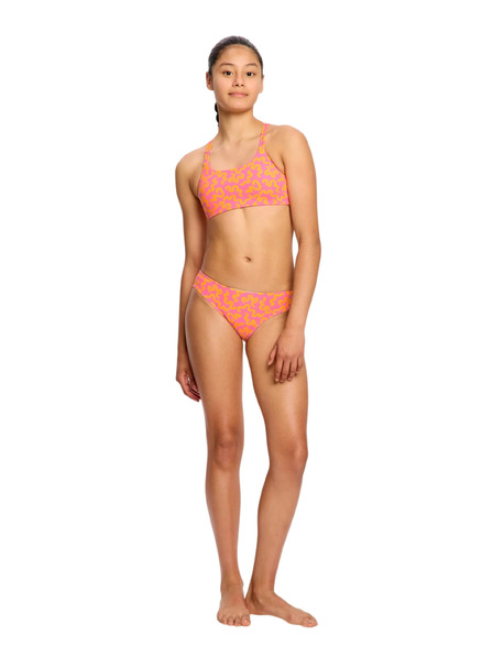 Modibodi Dívčí plavky Modibodi crop top Summer Wavy Pink horní díl