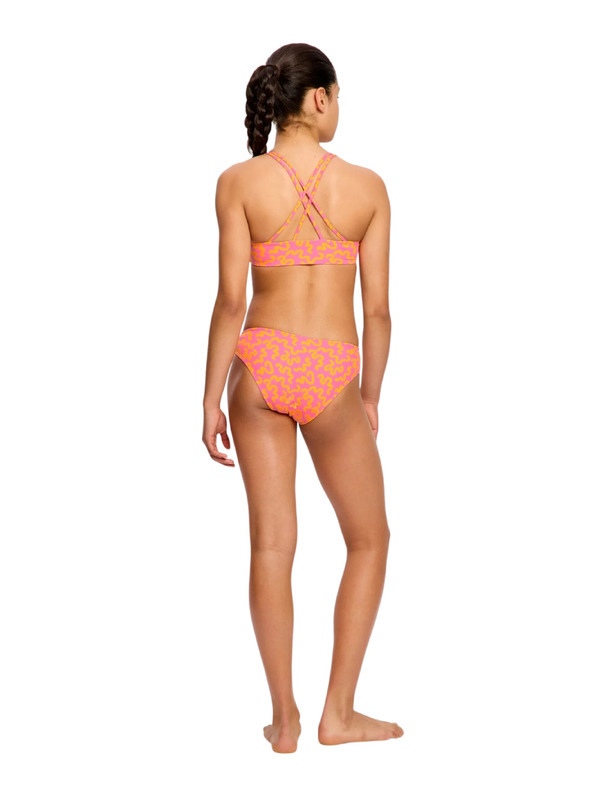 Modibodi Dívčí plavky Modibodi crop top Summer Wavy Pink horní díl