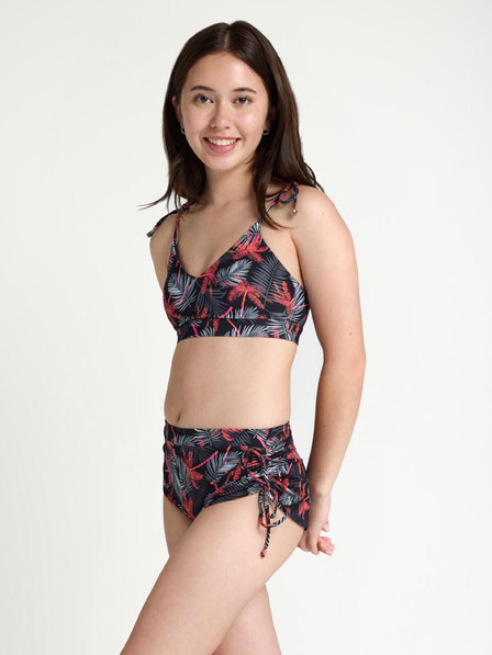 Modibodi Dívčí menstruační plavky Modibodi Teen High Short Jungle Palm Black spodní díl